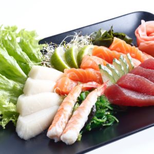 Sashimi – Duże (tuńczyk, łosoś, maślana, krewetka)